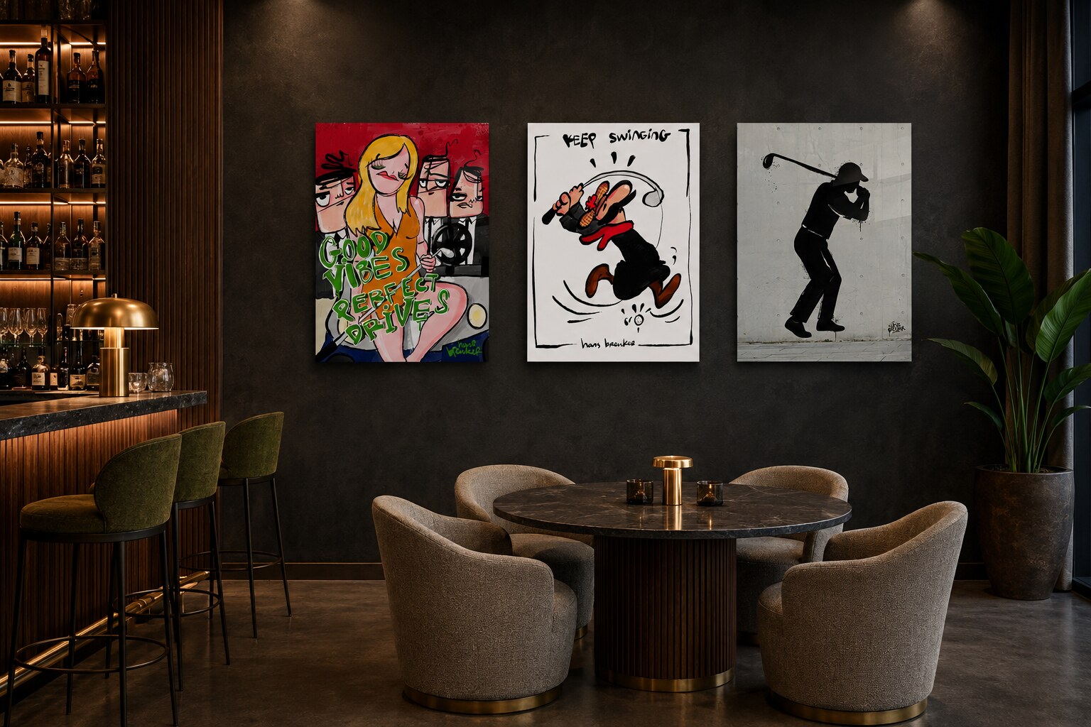 Golfkunst als relatiegeschenk of interieurkunst voor een golfresort